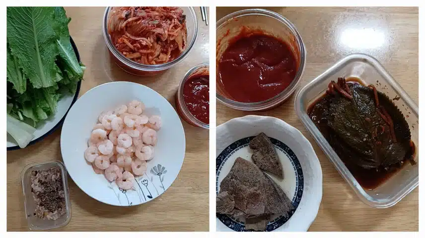 냉동새우, 돼지간 챙겨먹었어요
