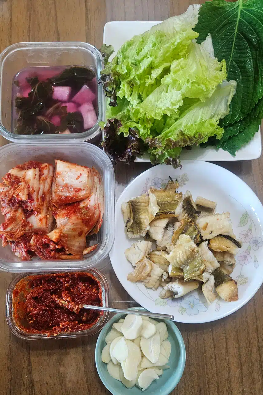 장어 마늘 깻잎쌈 한입으로 🥬🧄