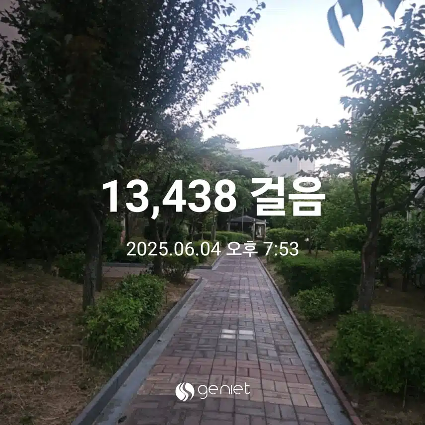 붉은 노을빛 산책길 