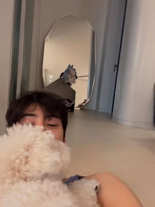 차은우 인스타 업로드 셀카와 귀여운 동동이