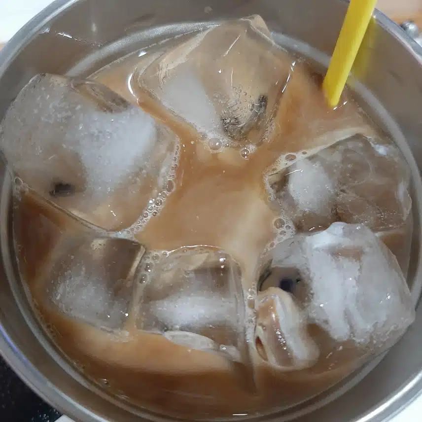 빽다방 아이스라떼 대신~