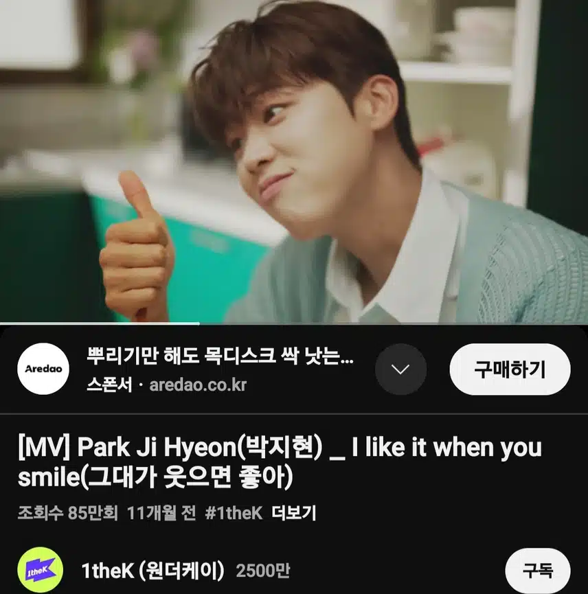 지현님의 그대웃 뮤비 봤지현