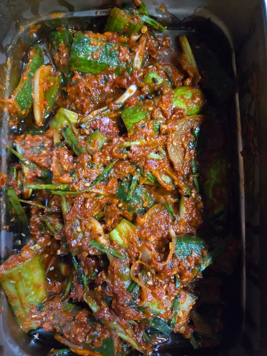 오이김치가 맛있어요