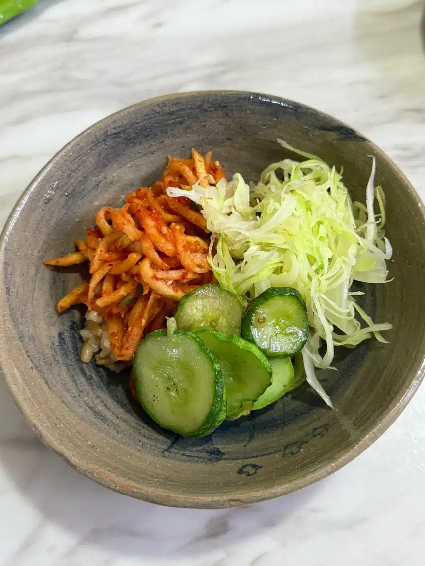 무생채 비빔밥