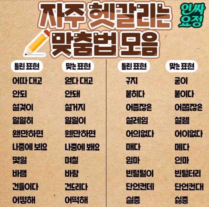 맞춤법!