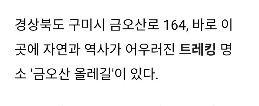 금오산 올레길 부모님도 좋아하는 걷기 좋은곳입니다