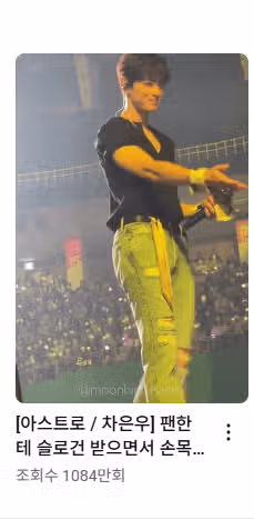 이거 저였으면 기절했어요... 차은우님 팬 슬로건 받아주는거 너무 좋아요