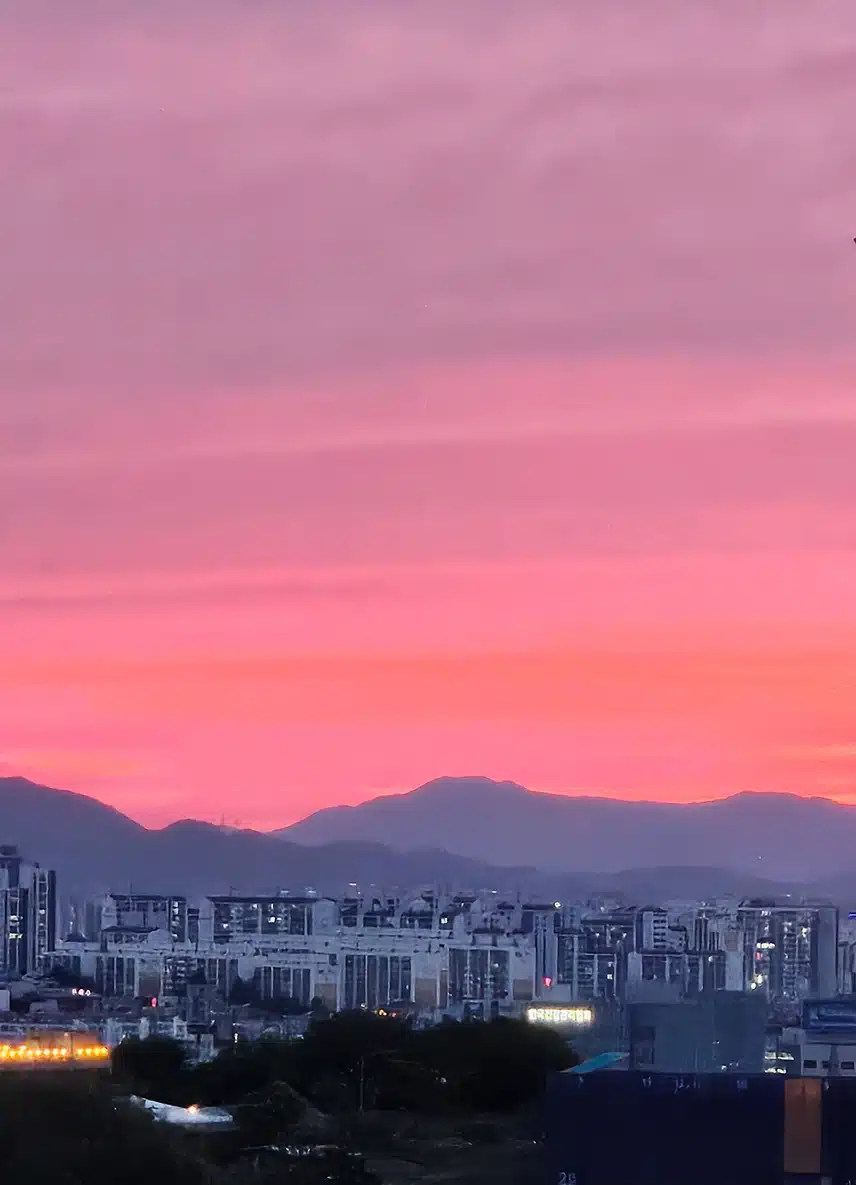 붉은 노을빛 바라보며^^~🤗
