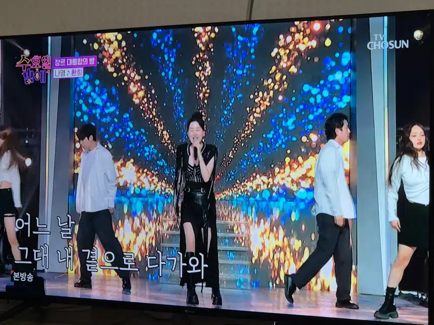 나영님 오골계 의상 입고 환희 멋드러지게 불렀네요
