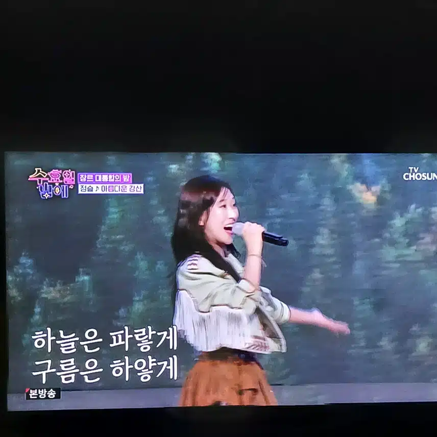 아름다운 강산을 파워풀하게 부르는 정슬