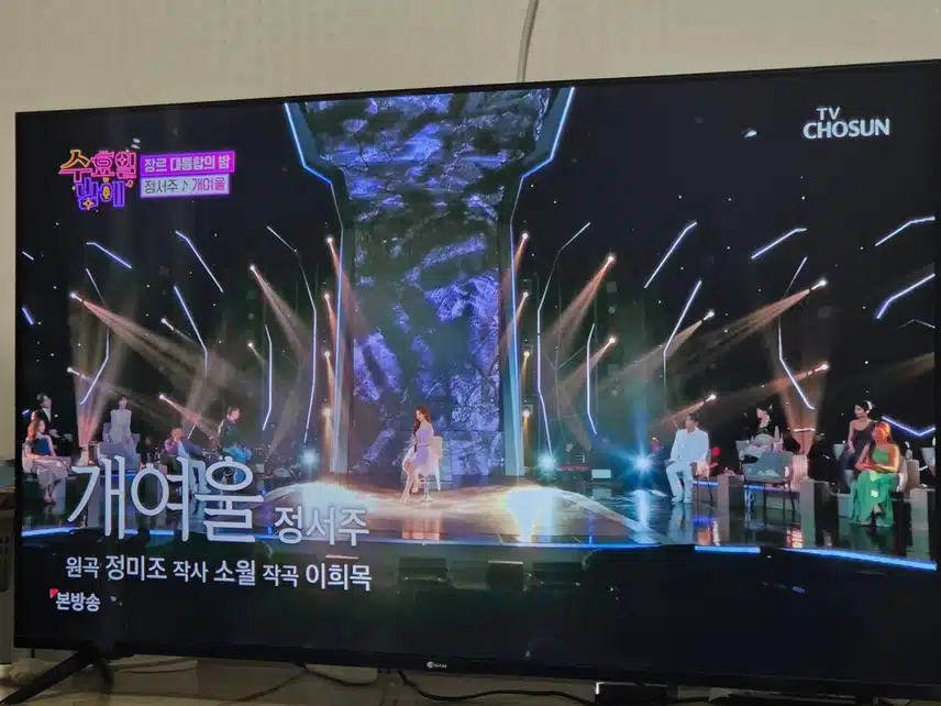 정서주님 오늘 요정처럼 하고나와서 감동노래 불러주네요