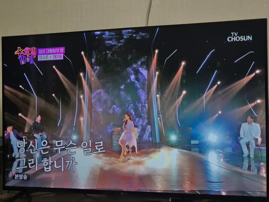 정서주님 오늘 요정처럼 하고나와서 감동노래 불러주네요