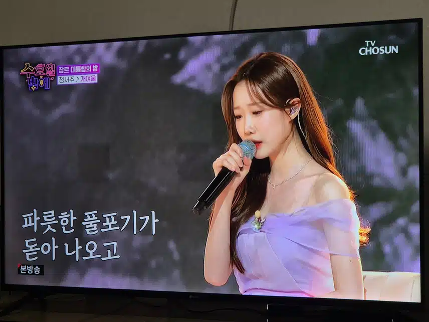 정서주님 오늘 요정처럼 하고나와서 감동노래 불러주네요