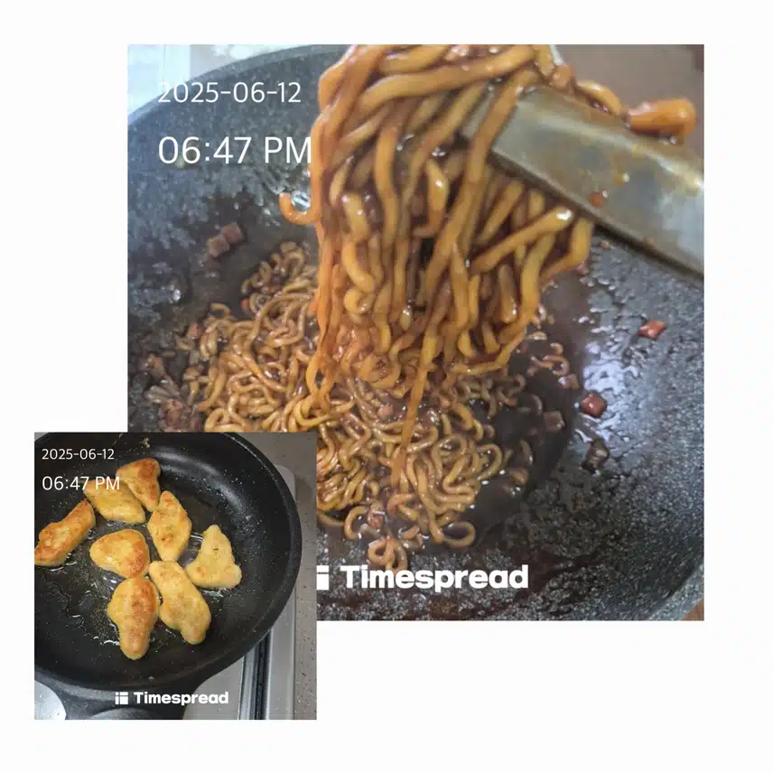 저녁은 짜파게티.치킨너겟으로~( ＾ω＾ )