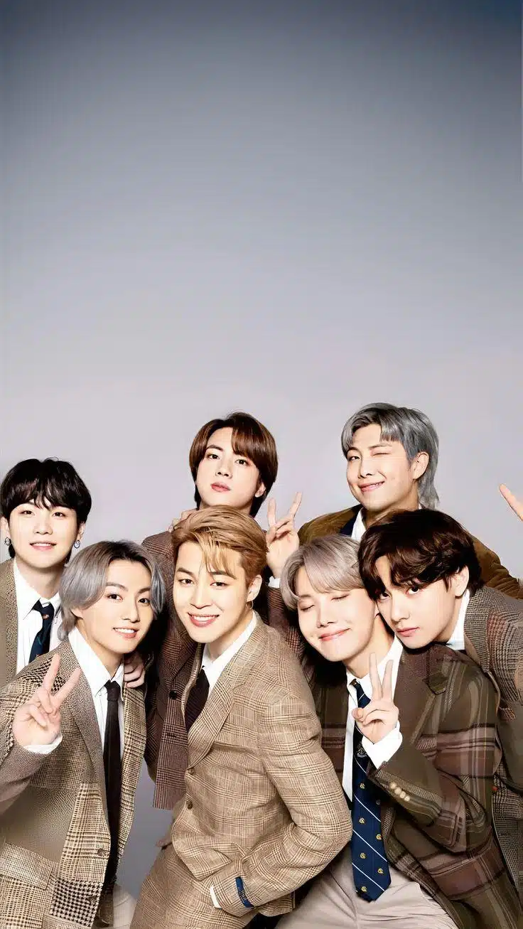 체크무늬 스타일 의상 입은 BTS 귀엽네요