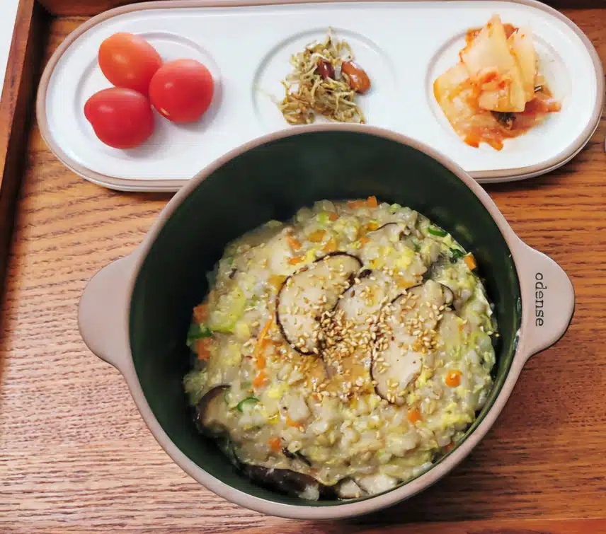 아침 표고버섯 야채 죽~🍄