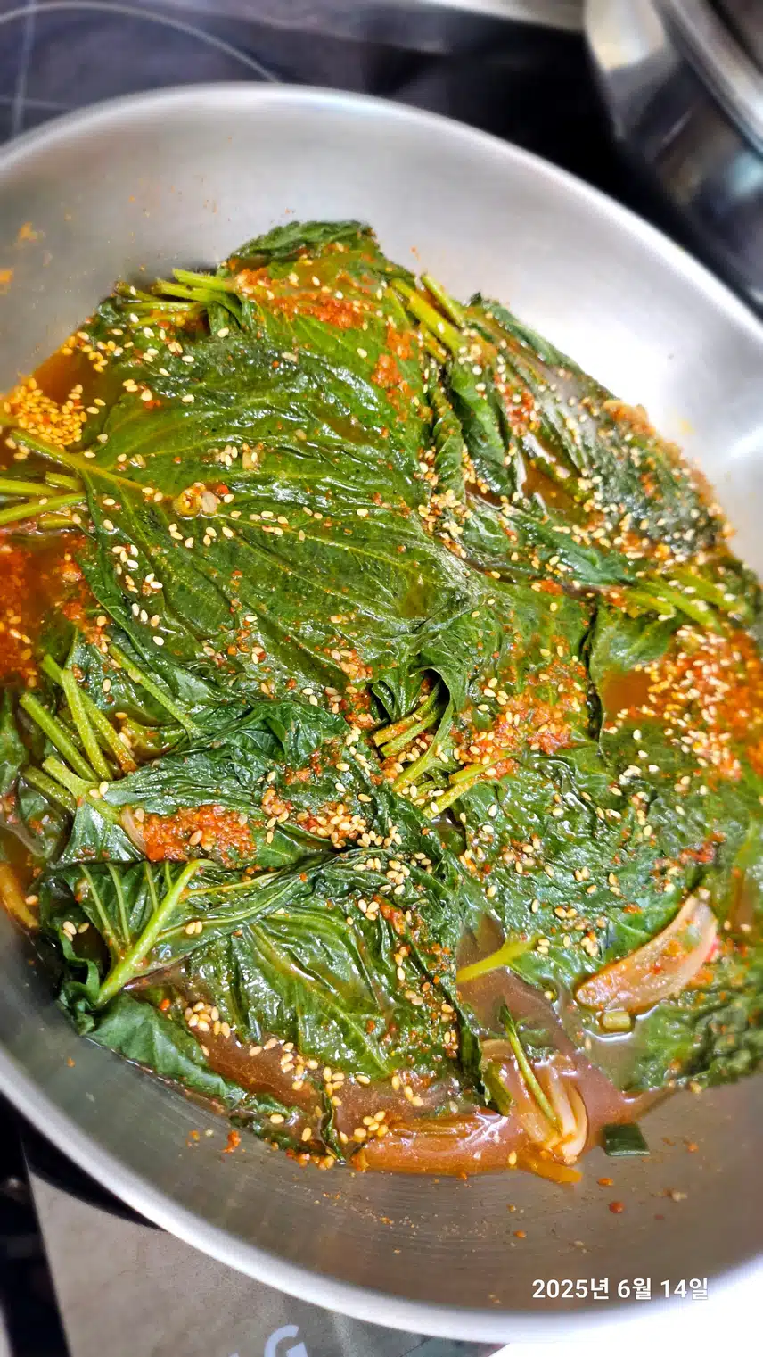 딸을위한반찬-깻잎양념찜