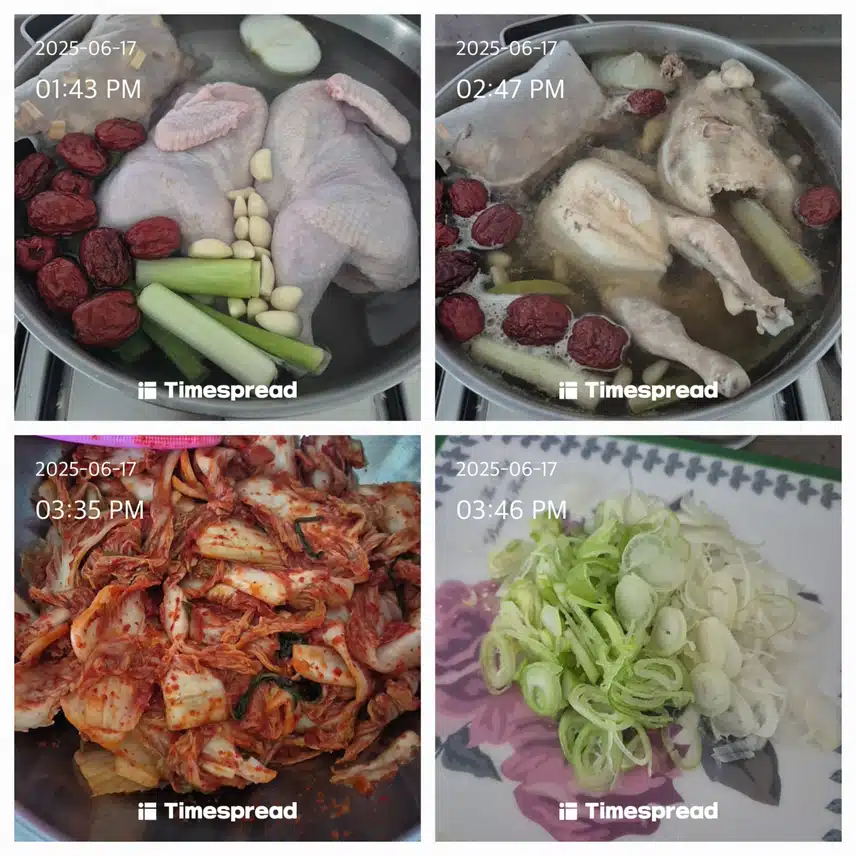 영계백숙이랑~ 알배기겉절이랑~(* >ω<)
