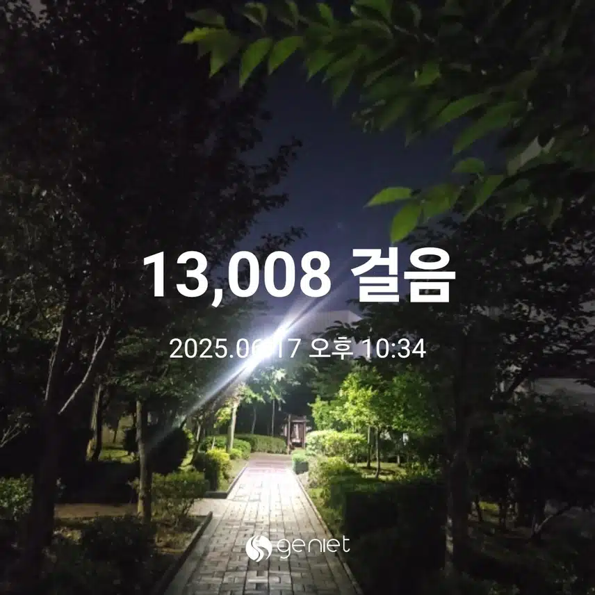 저녁 산책으로 마무리합니다.🏃