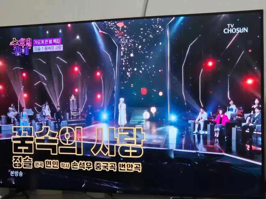 정슬님의 꿈속의 사랑노래로 무대를 꽉 채우네요..