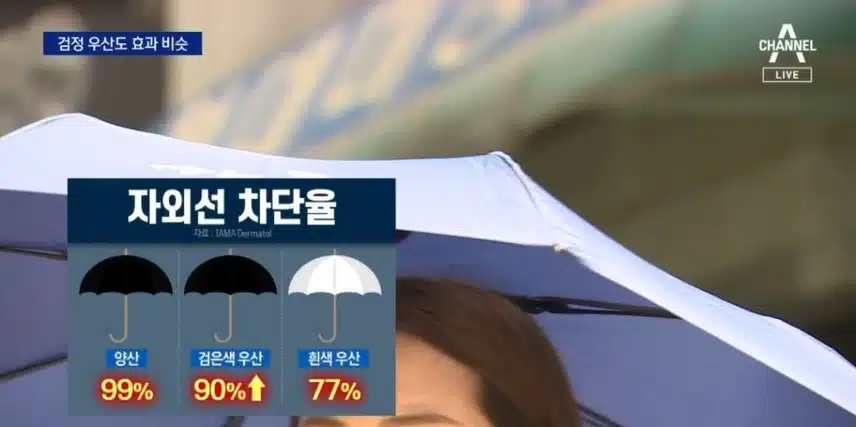 우산도 양산만큼 자외선을 차단할까?