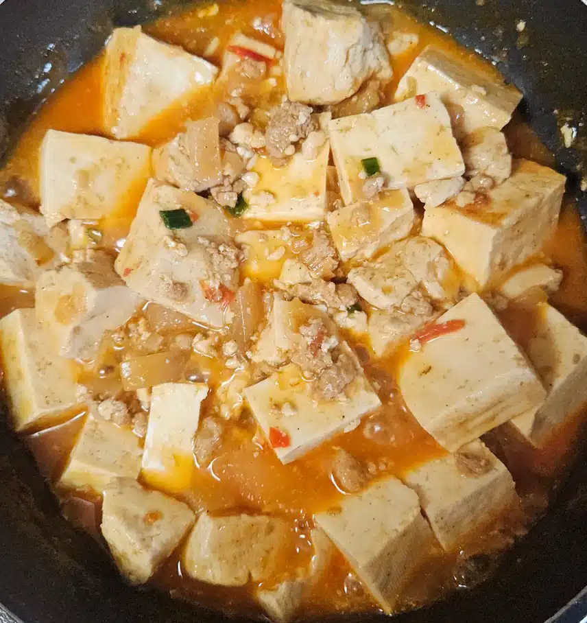 토마토퓨레  마파두부로 🍅🫘🐖