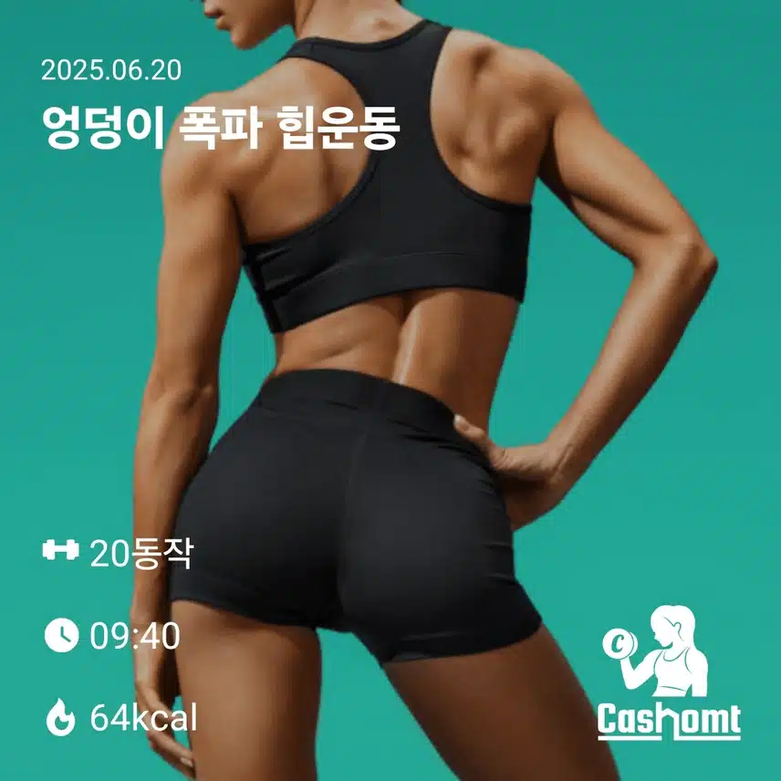 홈트로 힙 폭파 운동했네요~~~^^