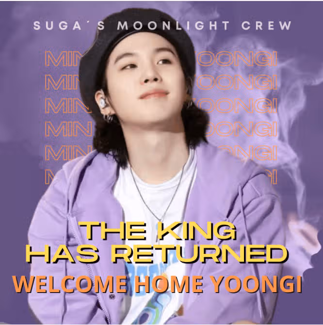 SUGA is back  💜💜💜💜D-0 🥳🥳