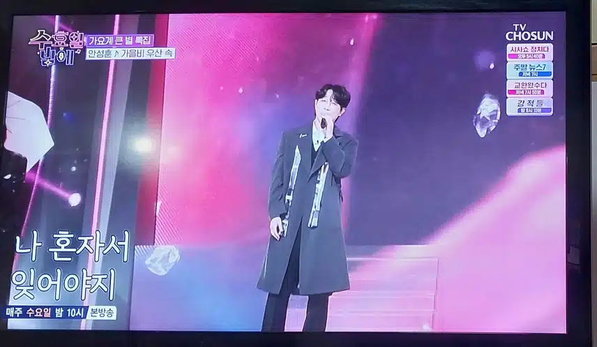 안성훈님이 가을비 우산속에 불렀어요 