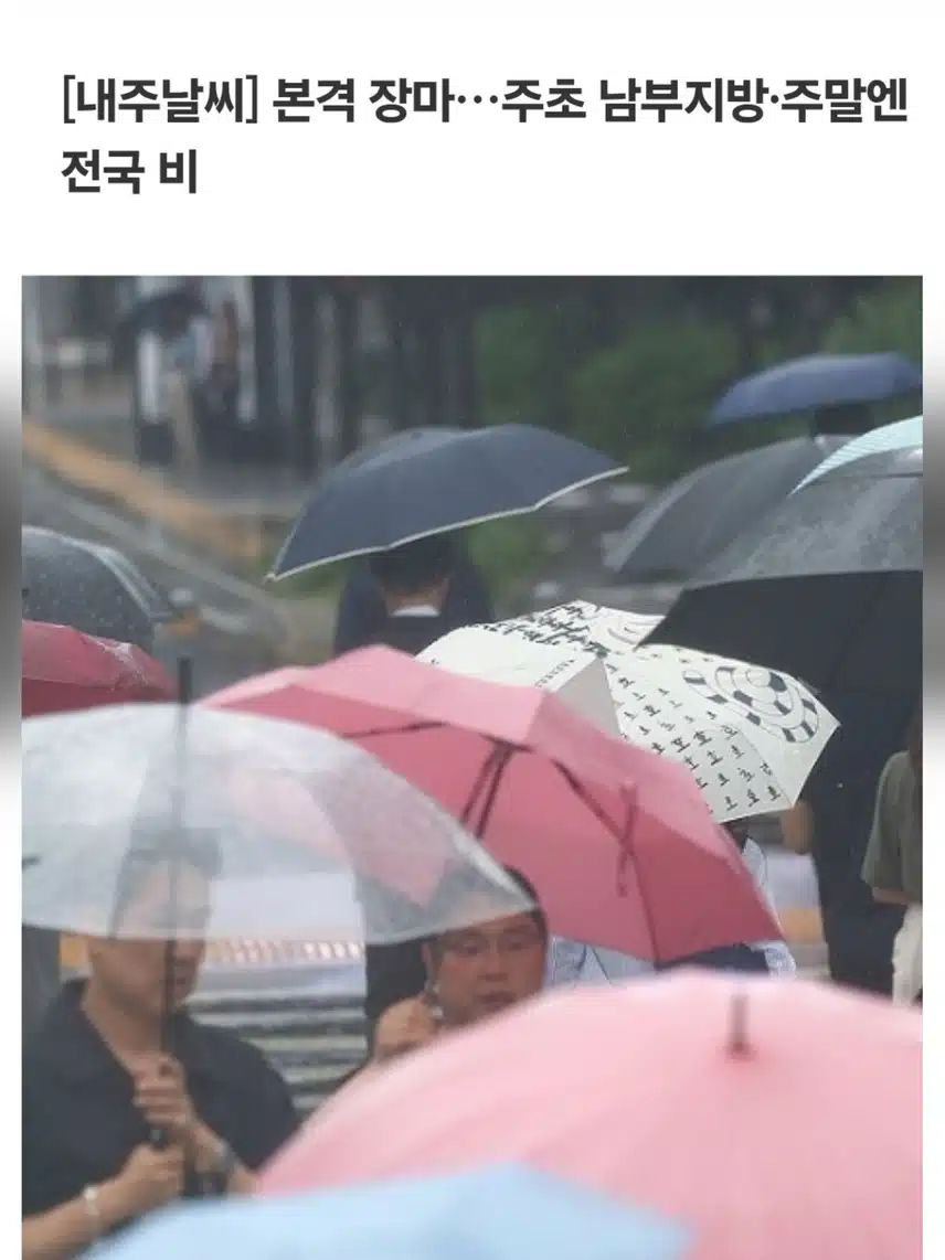 장마시작 ㅡ건강유의