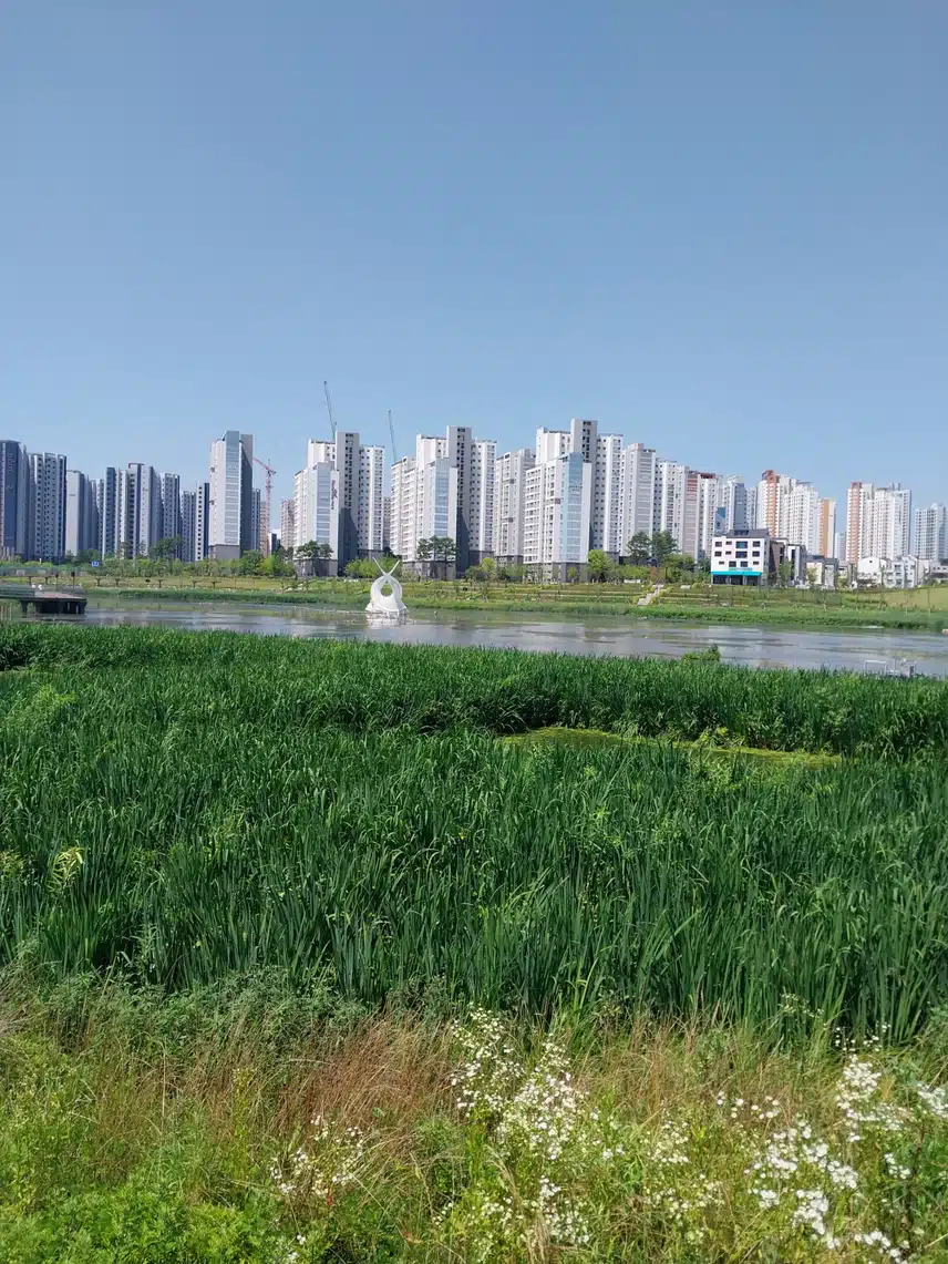 고덕 함박산 중앙공원 음악분수에 왔어요