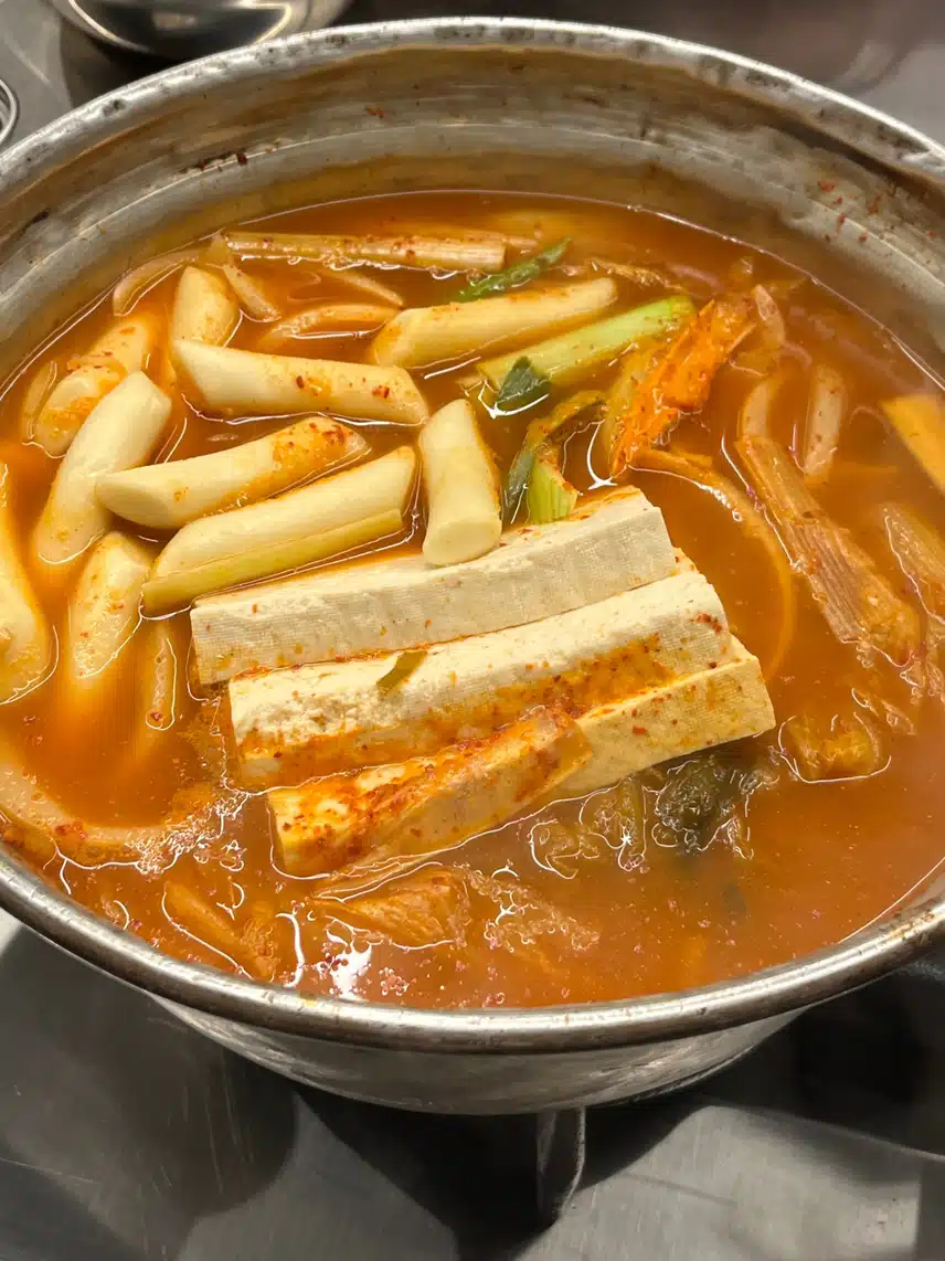 김치찌개 먹었어용
