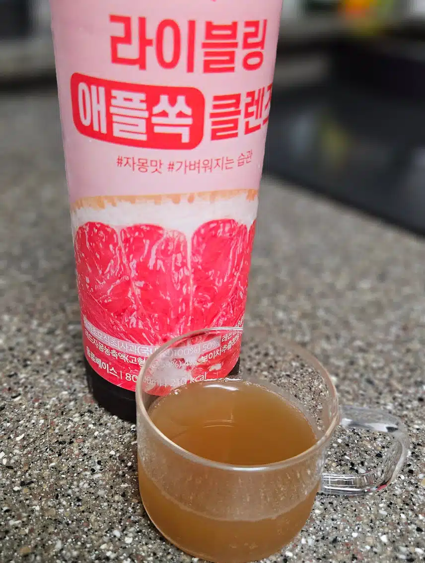 애사비 자몽맛으로 입터짐 방지해요.🥃
