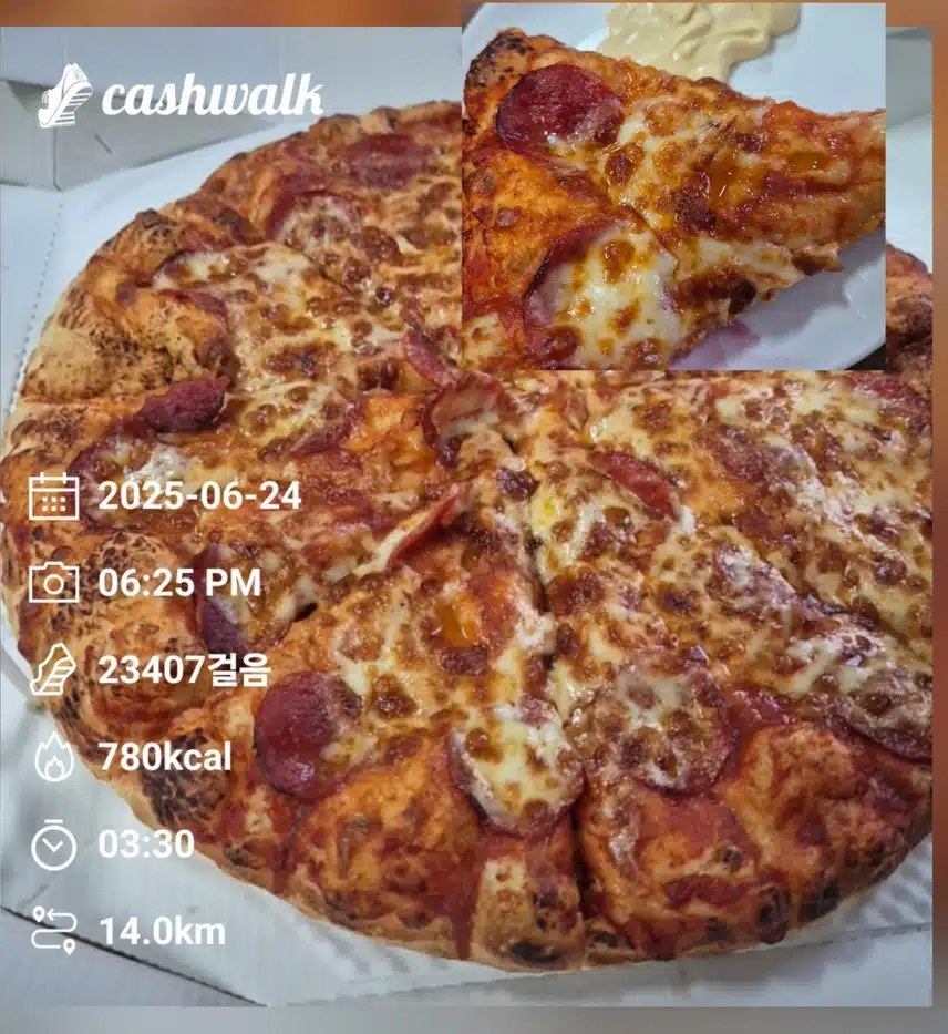 소중한 피쟈한조각을 먹어보겠음다~😋