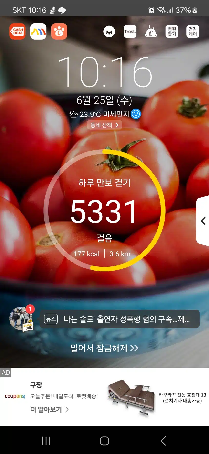 오늘은 5천보 ^^
