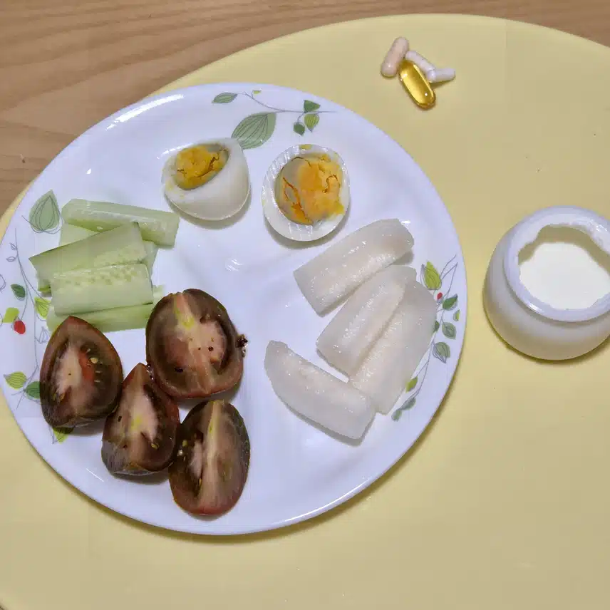 간소한 아침식사!