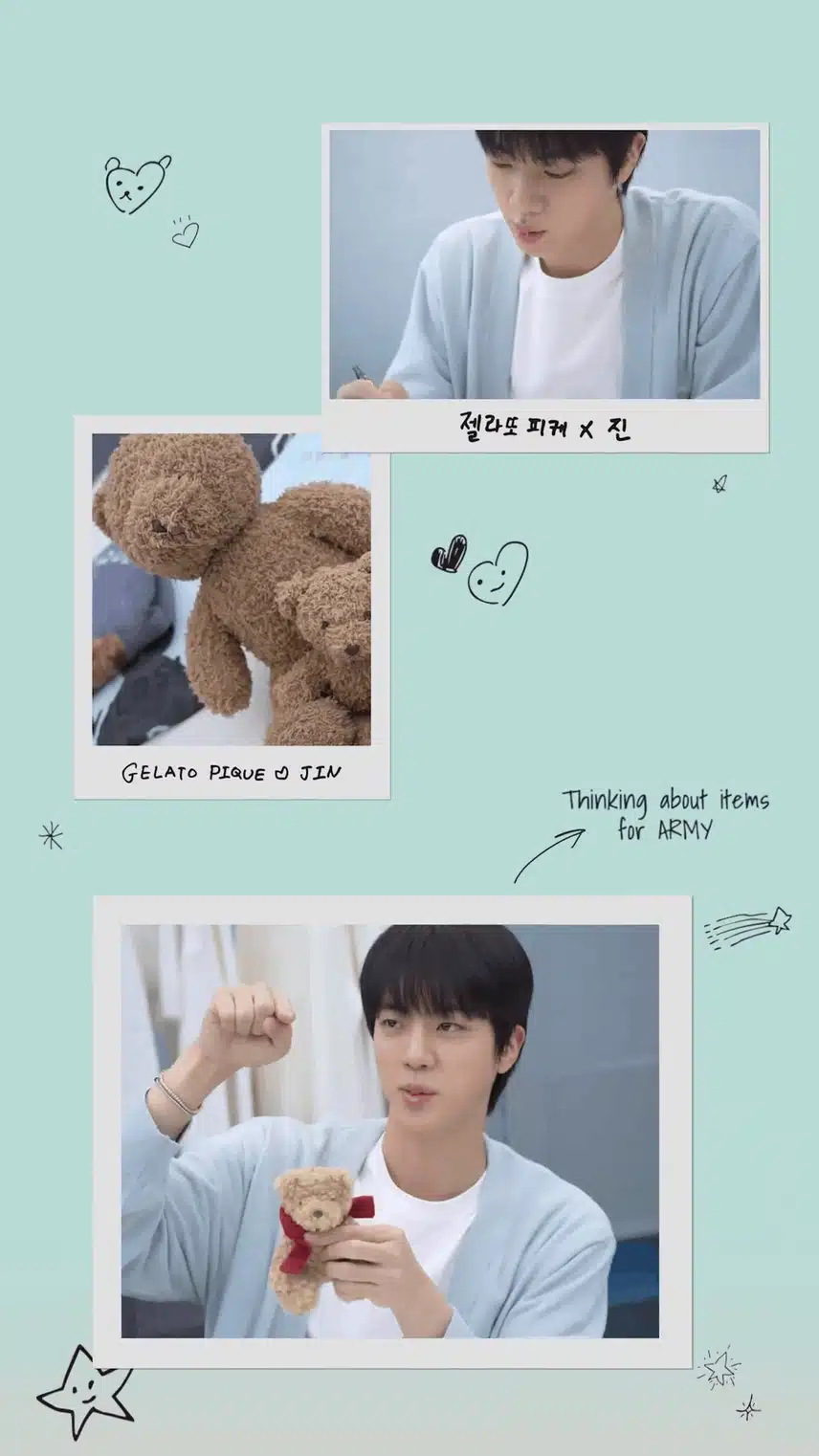 젤라또 피케 x BTS 진 콜라보 소식