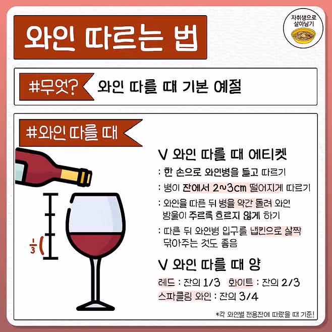 와인 마실 때 알아두면 좋은 와인 에티켓🍷