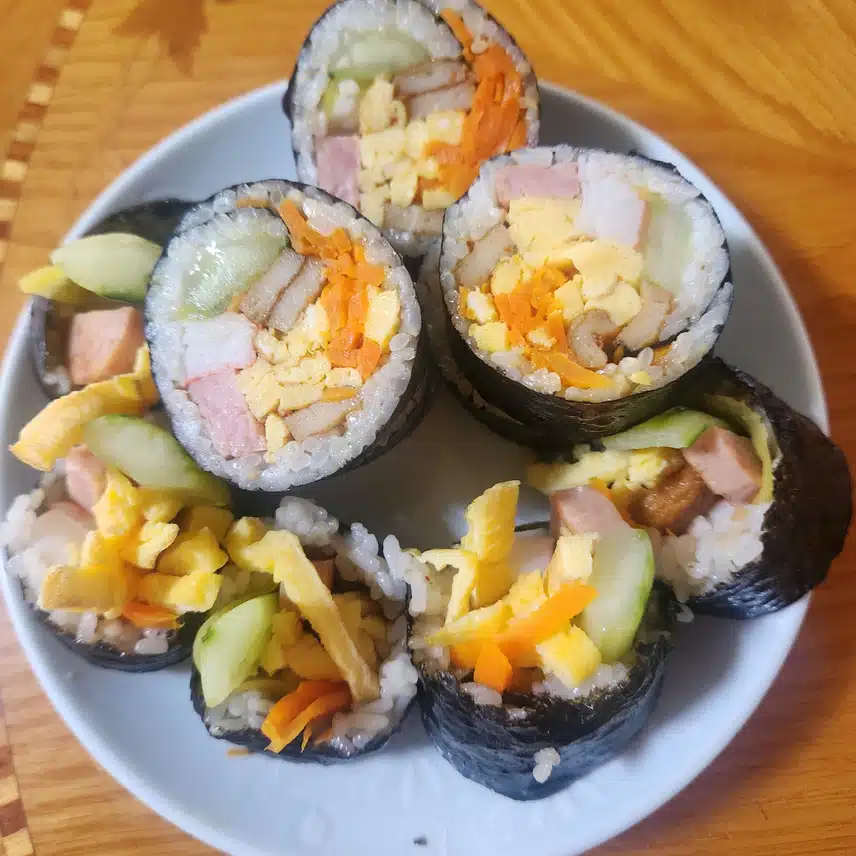 마지막 날 김밥...
