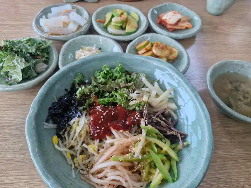 산채 꽁보리비빔밥 일찍 먹고 왔어요