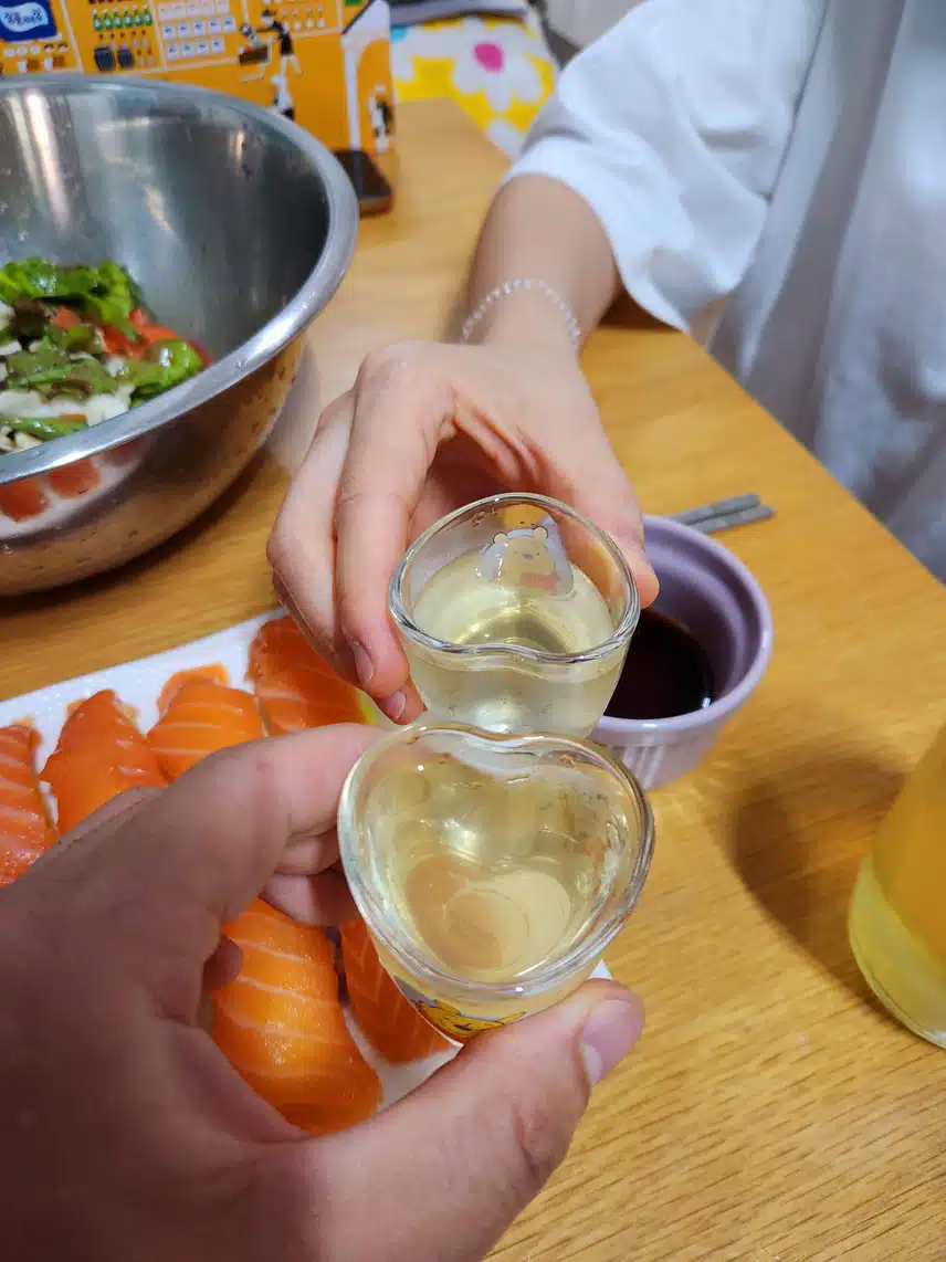 사랑님과 청주가 만나 행복한 저녁입니다