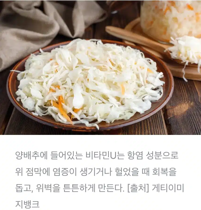 양배추 잘 챙겨 먹어야 겠네요. 