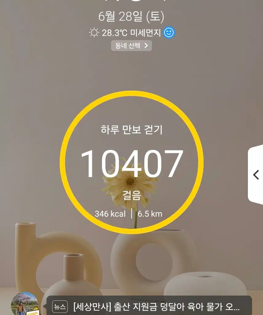 1만보 걷기 완료