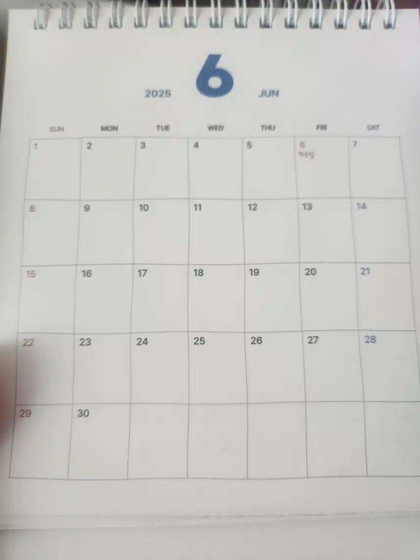 6월의 마지막날