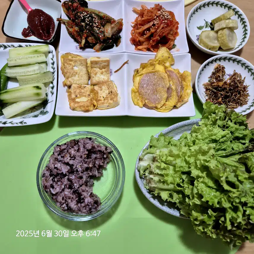 채소 중심 저녁식사!