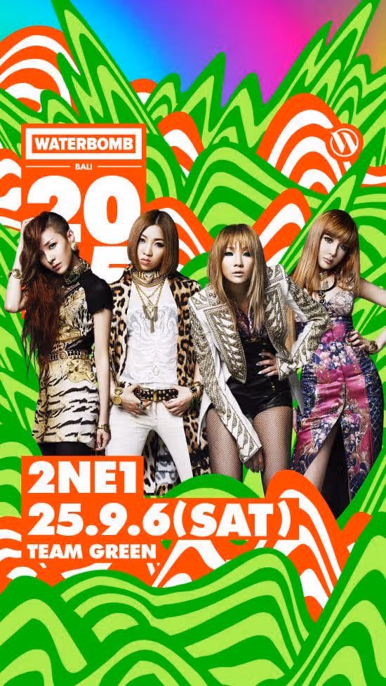 2NE1, '워터밤 발리 2025' 완전체로 출격