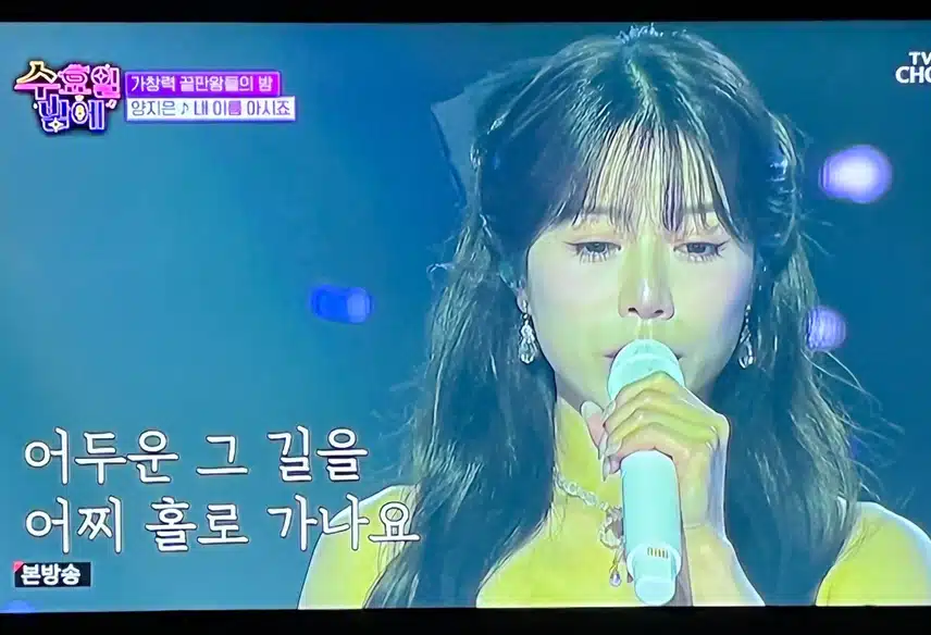 양지은님의 감동적인 내 이름 아시죠 무대에요
