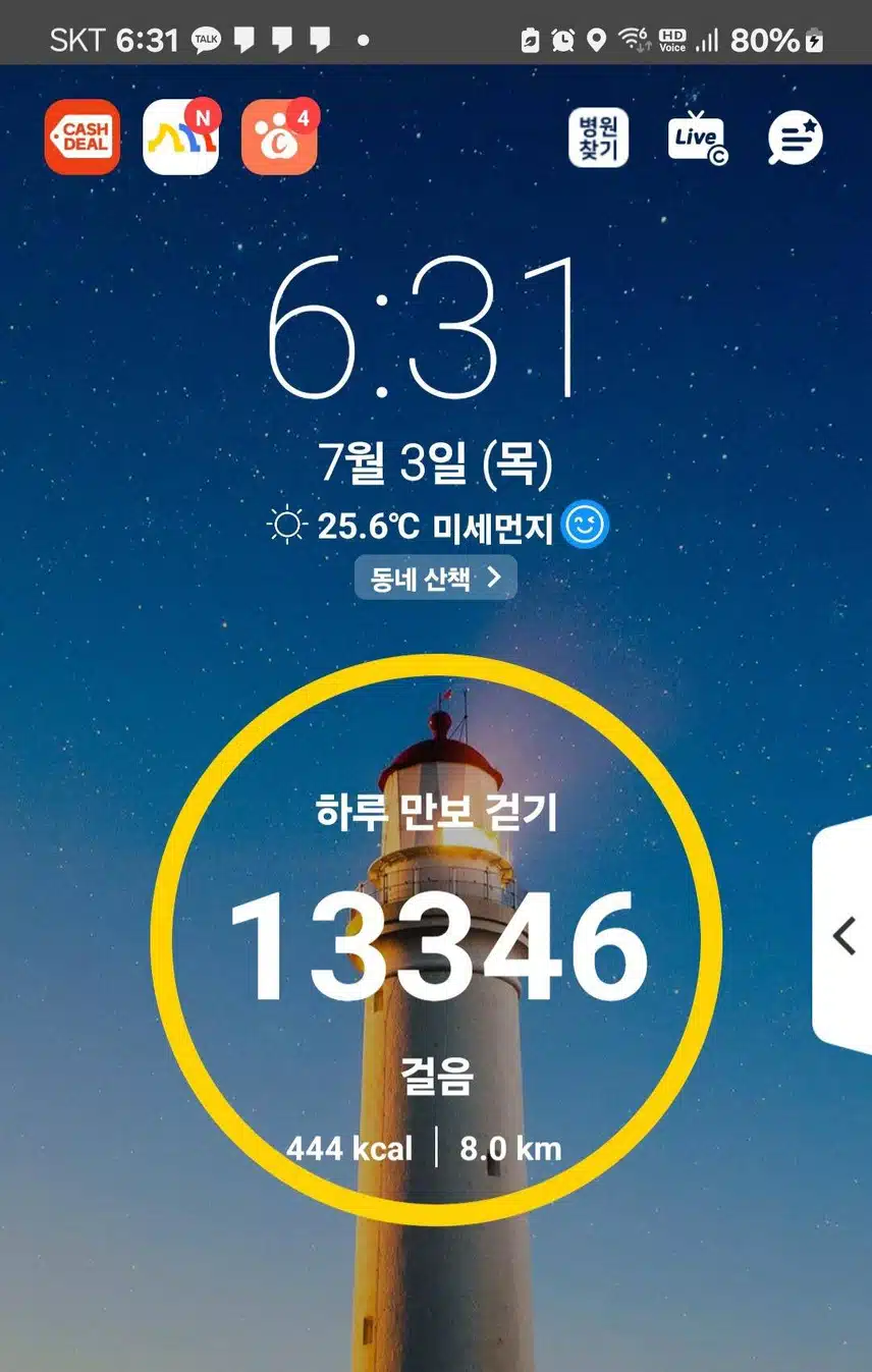  오늘도 만보걷기 새벽운동 
