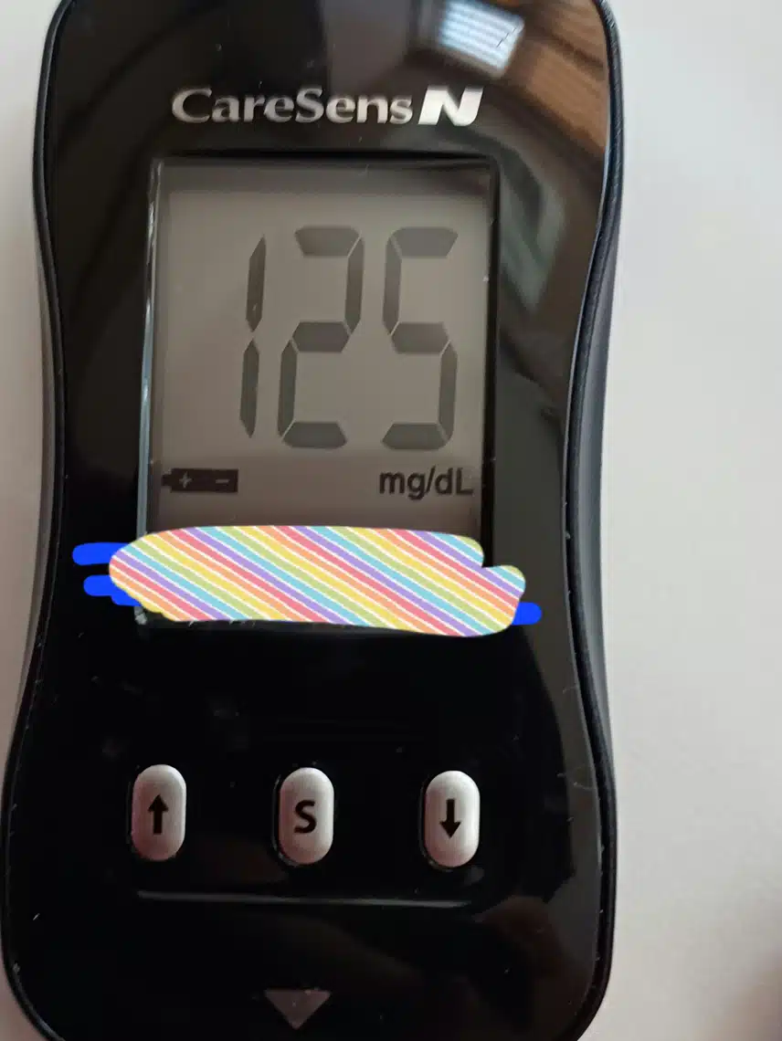 2025년 7월 4일 금요일 아침 7시 4분 아침 식후 125mg/dl 