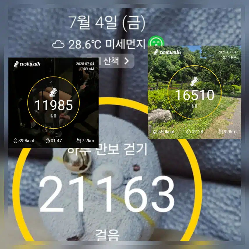 오전일찍 근육 때찌해준날~만보걷기~ 🥰